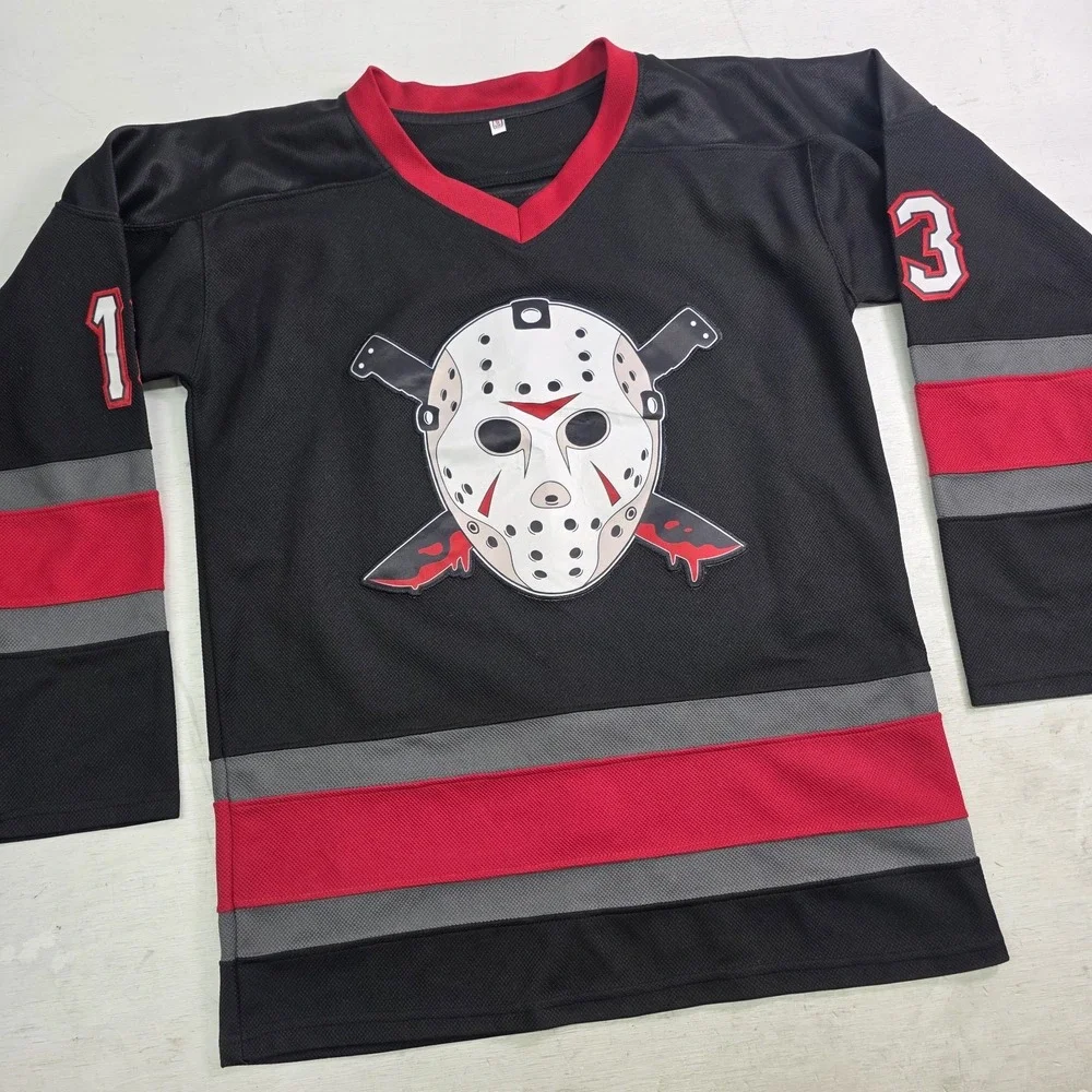 Friday The 13th Jason Voorhees Hockey Jersey Halloween‎ Horror Oversized Men's S